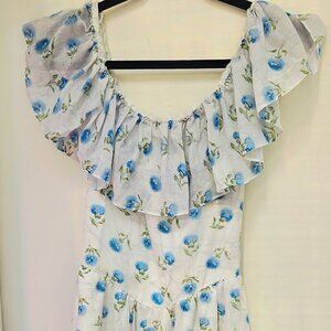 3/$45✨️Vintage Handmade Floral Cotton Dress with Matching Shawl